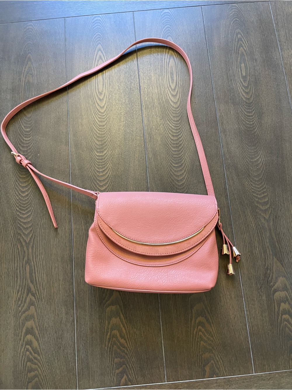LC Lauren Conrad Women's Pink Crossbody Bag - Stylish Everyday Shoulder Bag